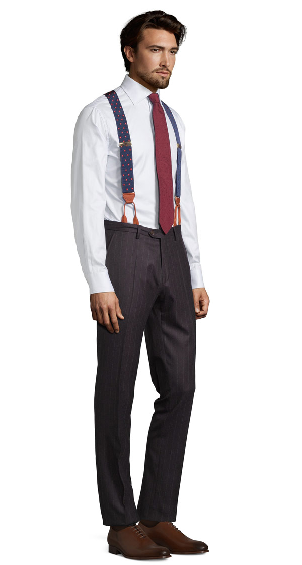 Blue Stripe Brown Pants