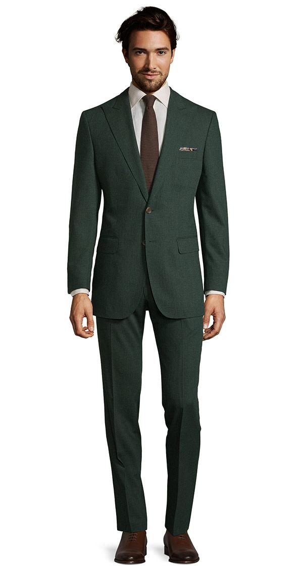 Tropical Chine Dark Green Suit