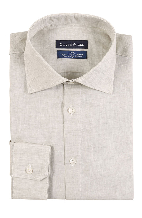Khaki Green Linen Shirt