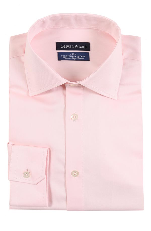 Melon Pink Two-Ply Cotton Twill Shirt