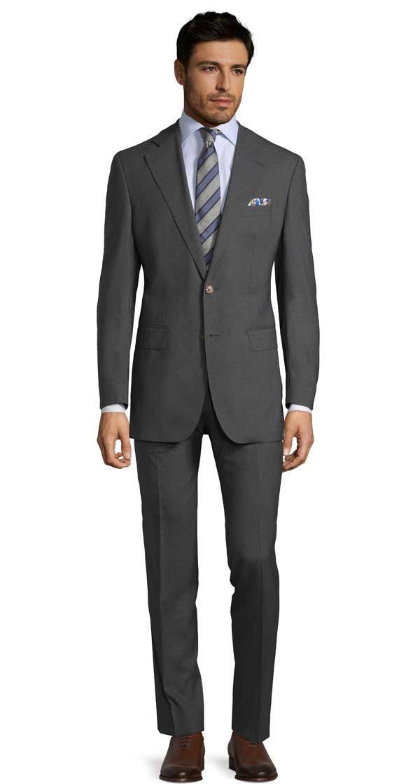 Solid Grey Natural Stretch Suit