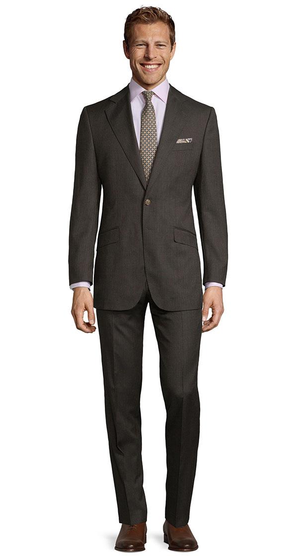 Brown Melange Suit