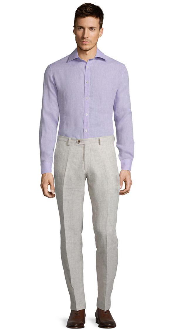 Antique White Linen Pants
