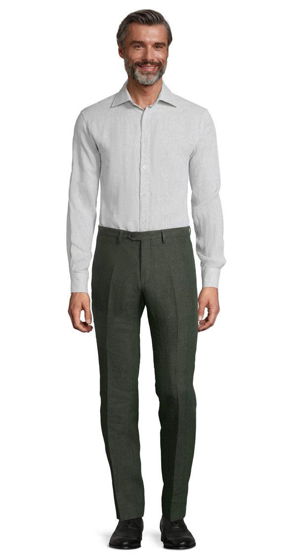 Forest Green Linen Pants