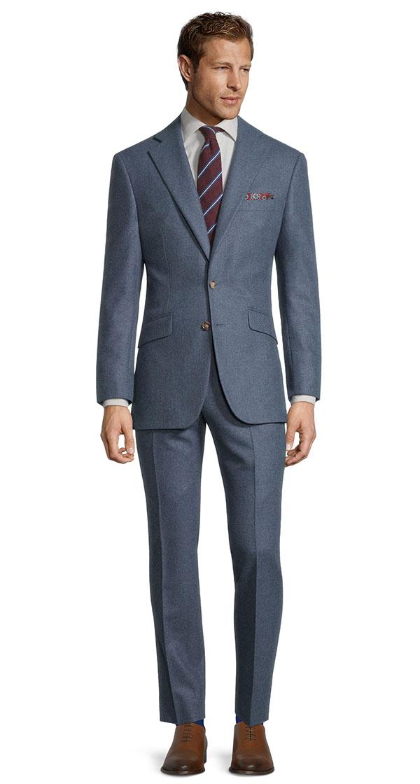 Steel Blue Flannel Suit