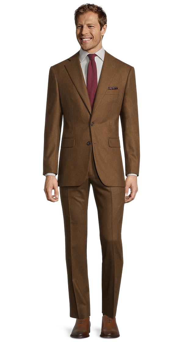 Tobacco Brown Flannel Suit