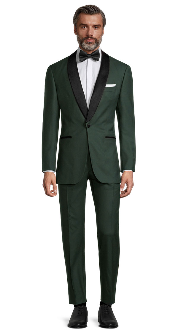 Vendetta Premium Solid Dark Green Tuxedo