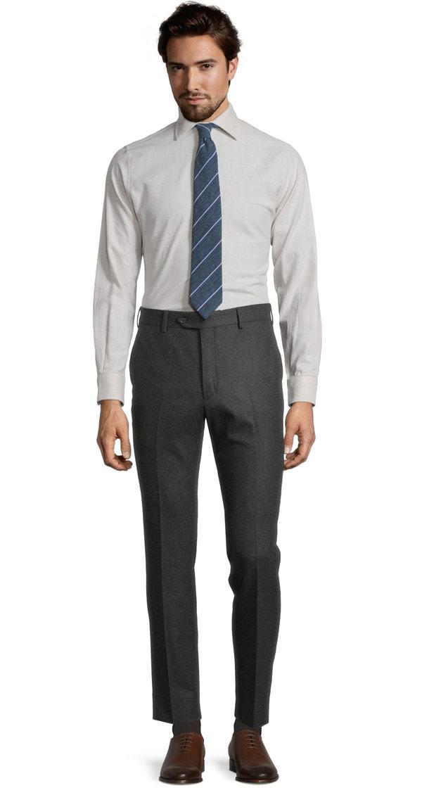 Sartorial Dark Grey Flannel 180s Pants