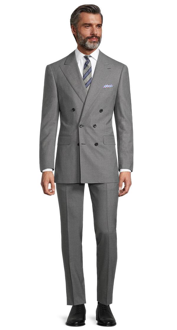 Solid Grey Bi-Stretch Suit