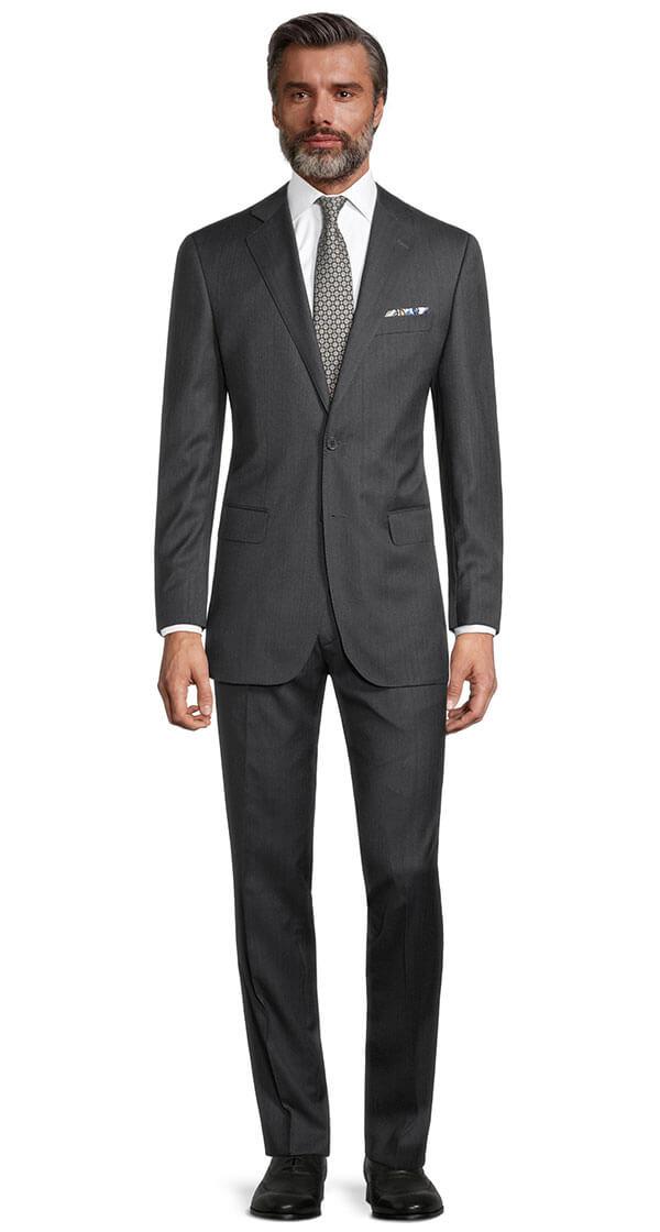 Charcoal Wool & Silk Suit