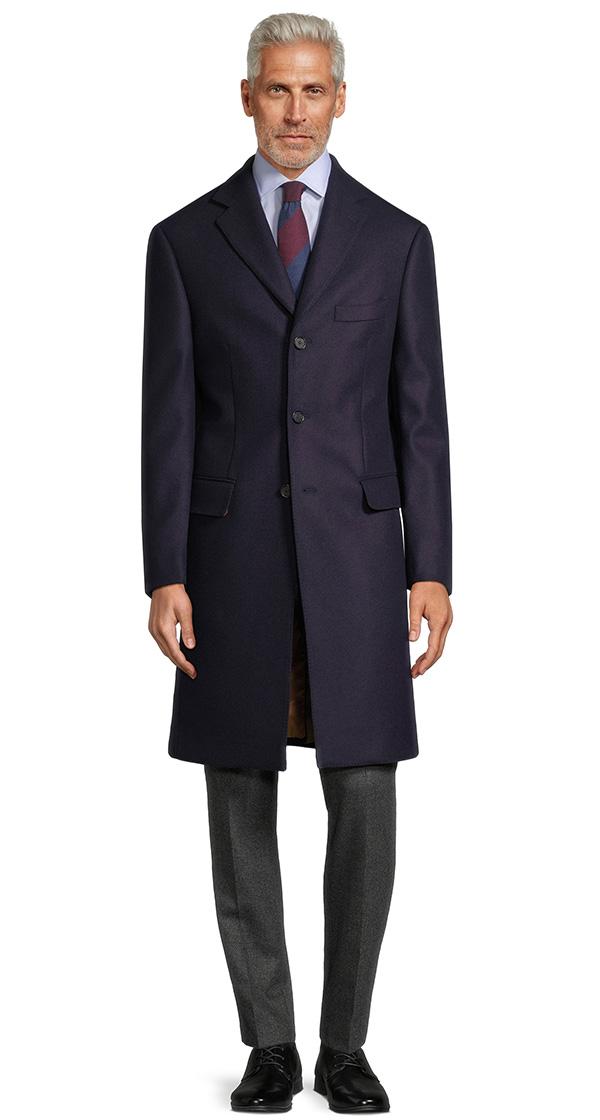 Navy Wool Coat