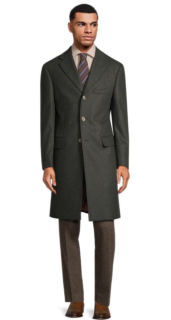 Dark Green Wool Coat
