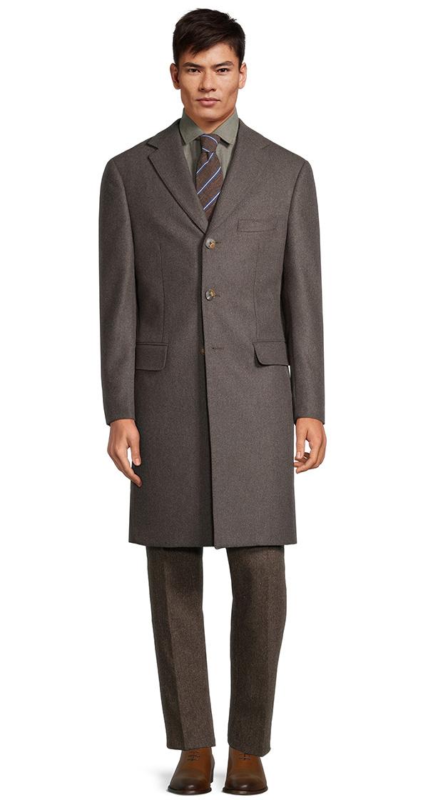 Natural Brown Wool Coat