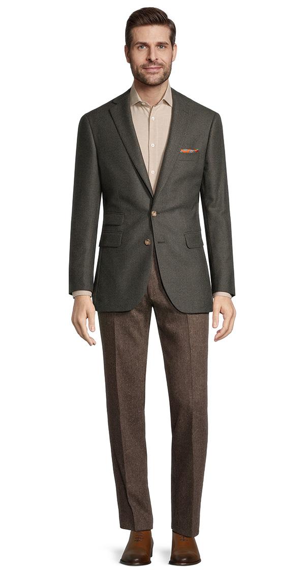 Green Twill Blazer