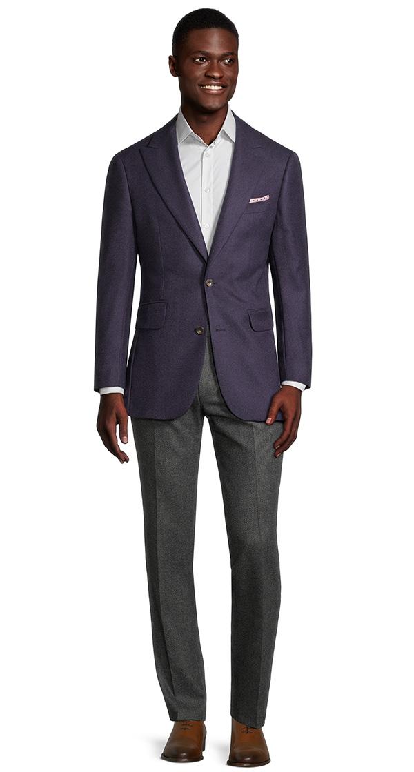 Plum Twill Blazer