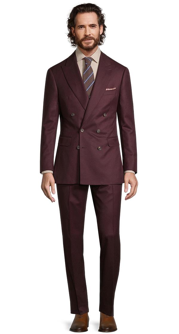 Burgundy Flannel Suit