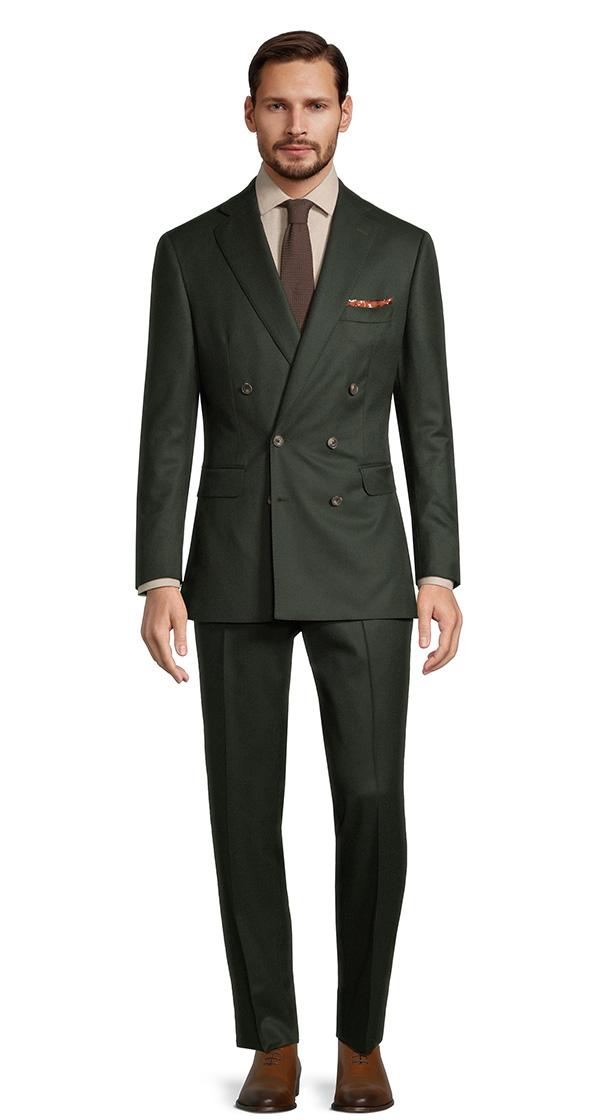 Forest Green Flannel Suit