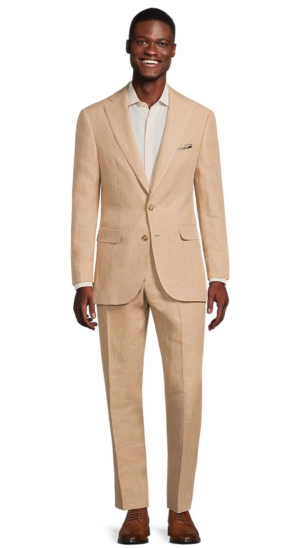 Sand Beige Linen Suit