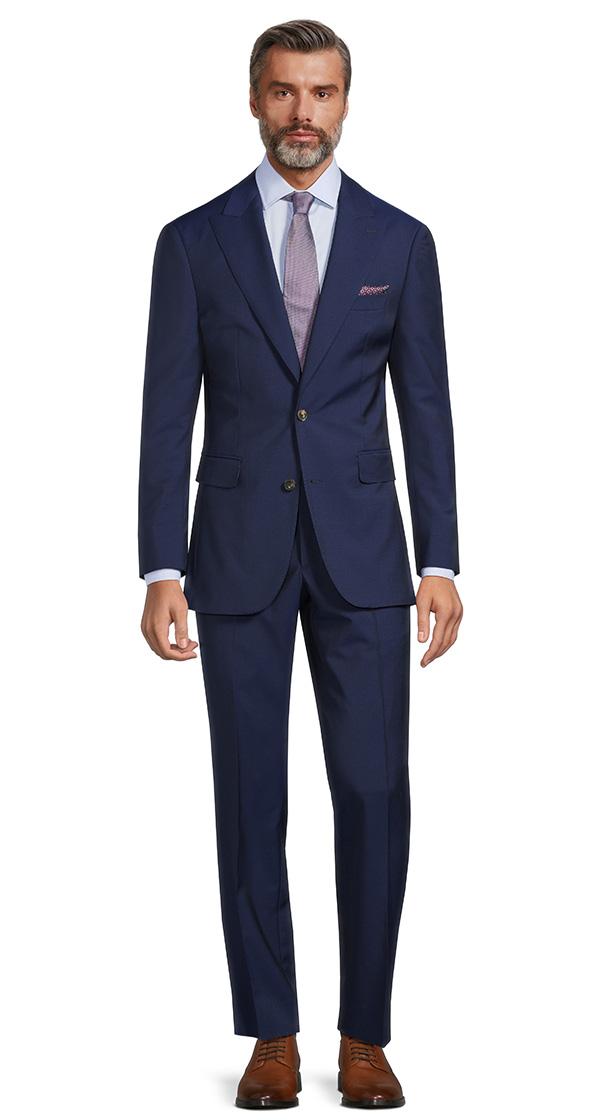 Navy Wool & Mohair Suit