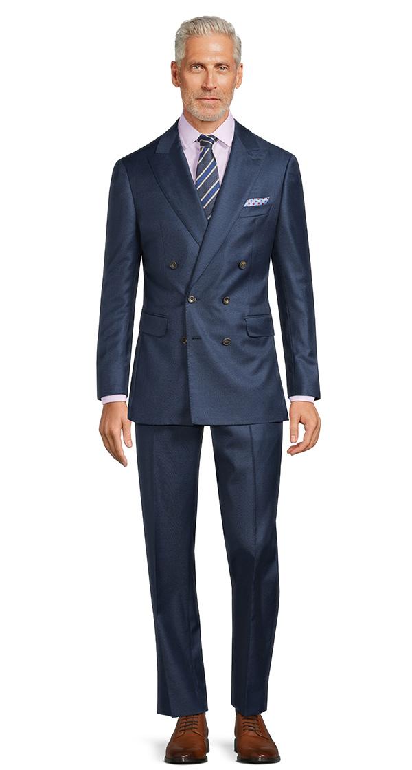 Dark Blue Sharkskin Suit
