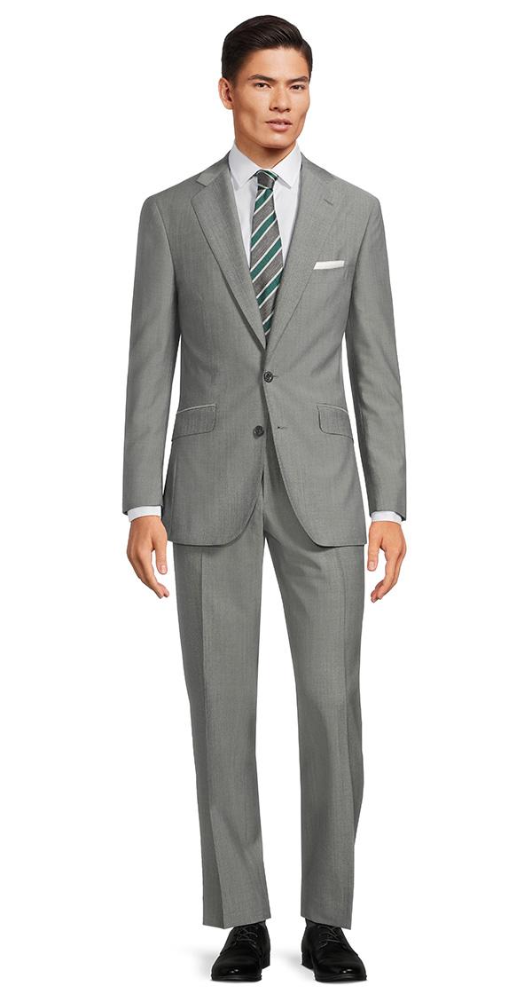 Light Grey Wool & Mohair Suit