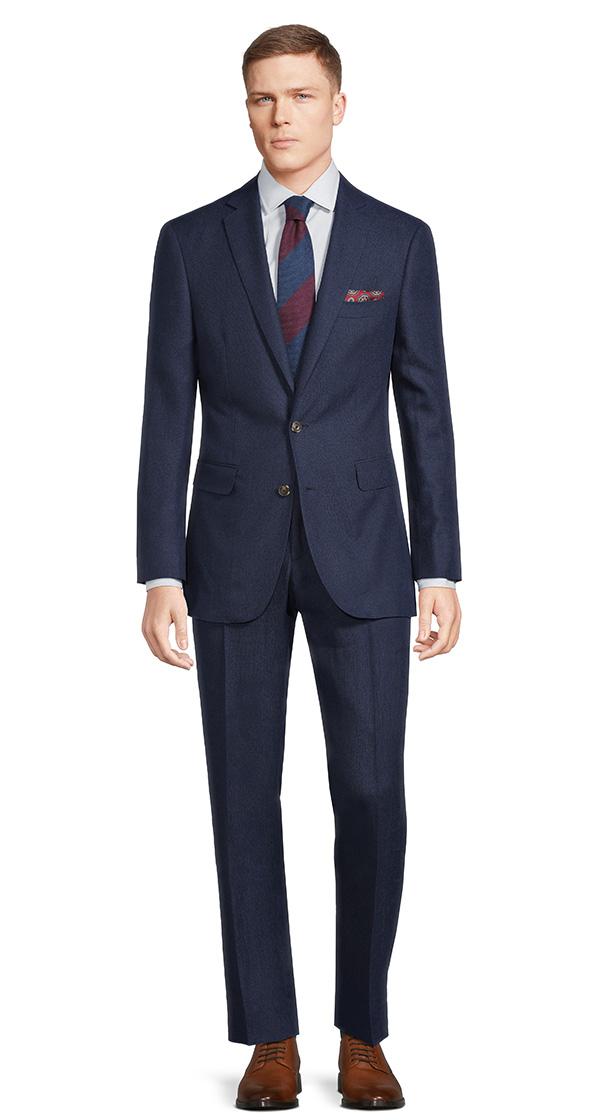 Navy Wool & Linen Suit