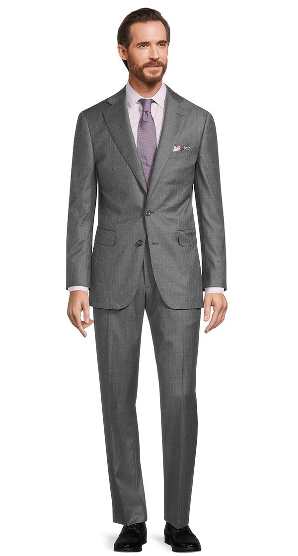 Vendetta Premium Grey Pinstripe Suit