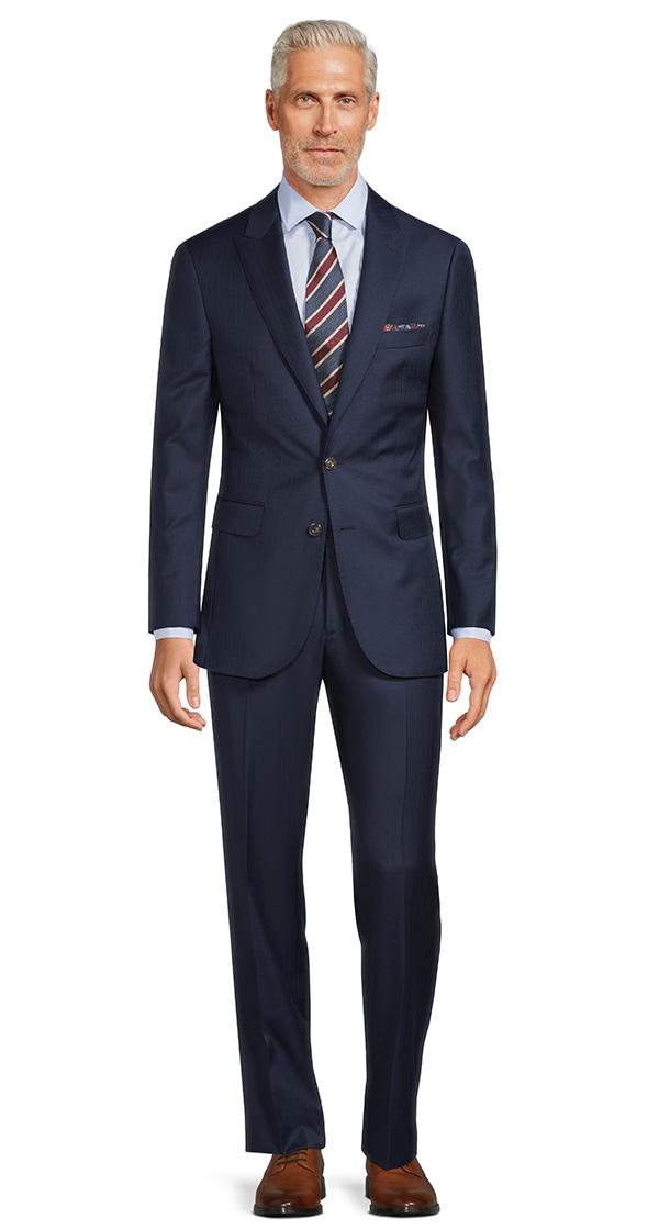 Vendetta Premium Navy Pinstripe Suit
