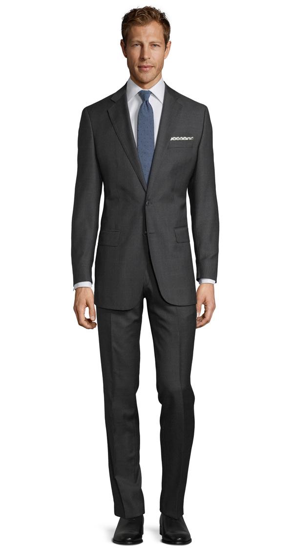 Premium Charcoal Plaid Suit