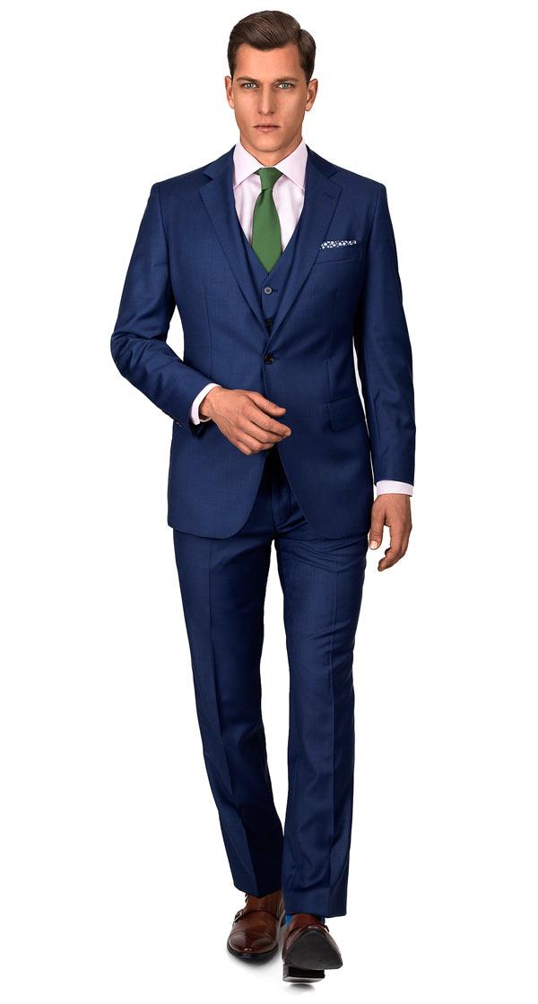 Intense Blue Pick & Pick 3 Piece Suit