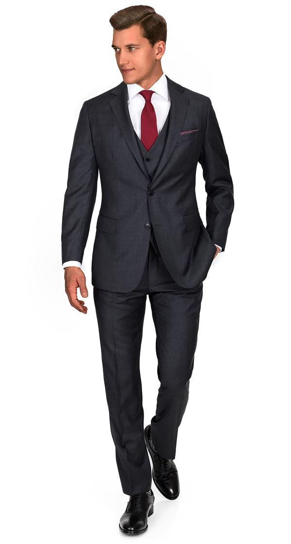 Charcoal Pick & Pick 3 Piece Suit
