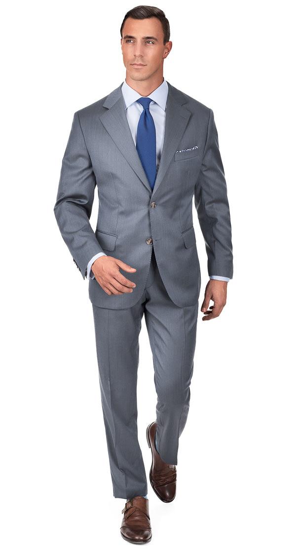 Grey Wool & Silk Suit