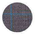 100% Super 150s Grey Plaid Wool (Italy)