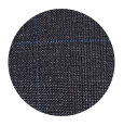100% Super 140s Premium Charcoal Plaid Wool (Italy)