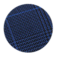100% Super 150s Blue Plaid Blue Overcheck Wool (Italy)