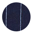 100% Super 110s Navy Chalkstripe Wool (UK)