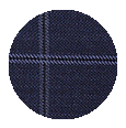 100% Super 150s Navy Check Wool (Italy)