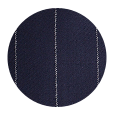 100% Super 150s Chalkstripe Navy Wool (Italy)