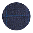 100% Super 110s Blue Tonal Check Wool (Italy)