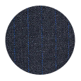 100% Super 110s Blue Stripe Charcoal Wool (Italy)