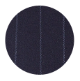 100% Super 110s Navy Chalkstripe Wool (Italy)