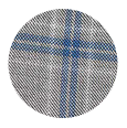 100% Super 150s Blue Check Grey Wool (Italy)