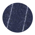 100% Super 120s Blue Chalkstripe Flannel Wool (Italy)