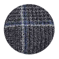 100% Super 120s Grey Plaid Wool (Italy)