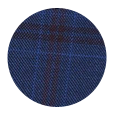 100% Super 150s Red Check Navy Wool (Italy)