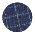 100% Super 120s Micro Check Navy Wool (Italy)