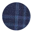 100% Super 120s Blue Check Wool (Italy)