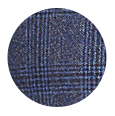 Steel Blue Plaid Wool & Cashmere (Italy)