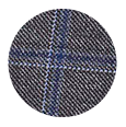 100% Super 110s Grey Windowpane Pick & Pick Wool (Italy)