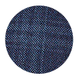 Steel Blue Check Wool & Cashmere (Italy)